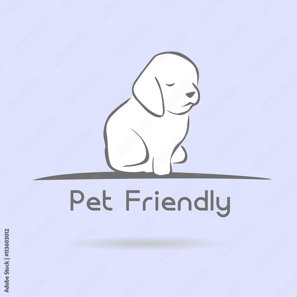 Naklejka Pet Friendly - zwierzę, mało, clipartów, fototapety | Foteks