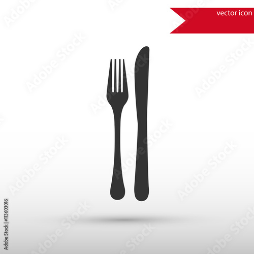 Fork and knife Icon.