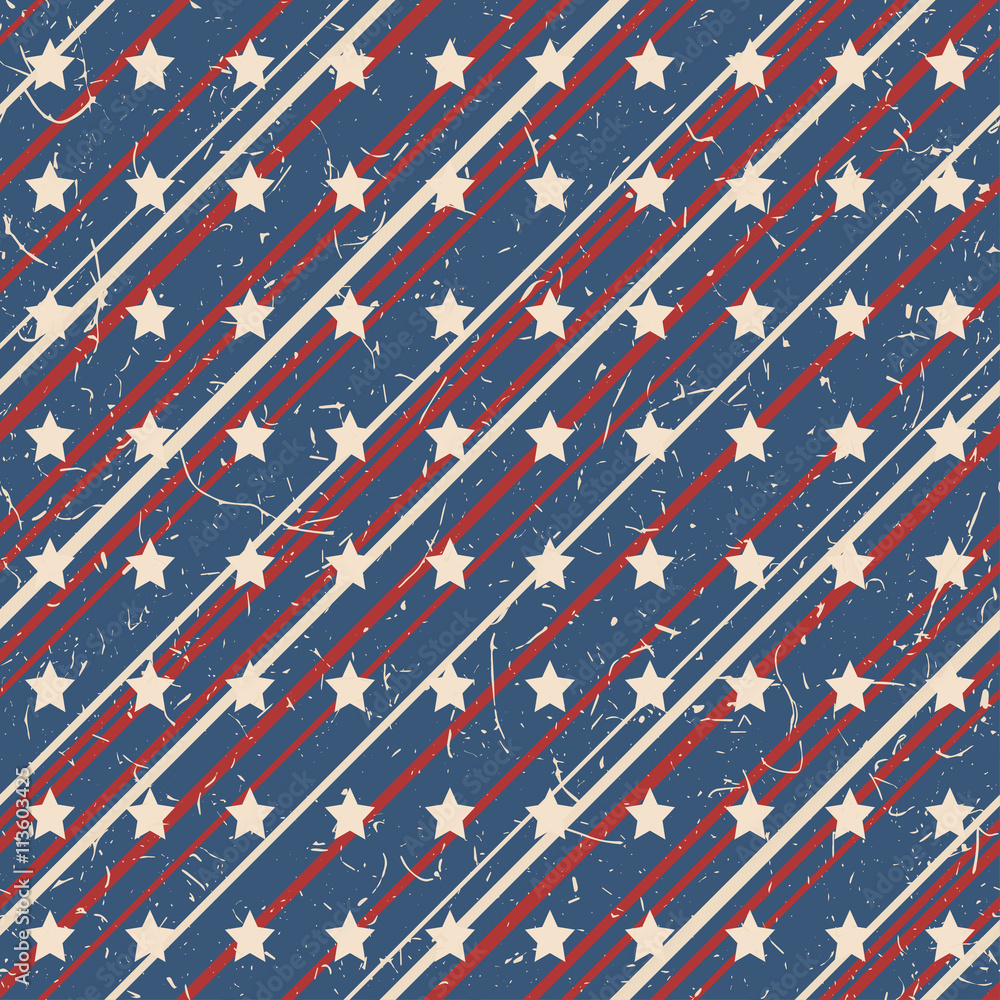 Fototapeta premium American stars and stripes pattern