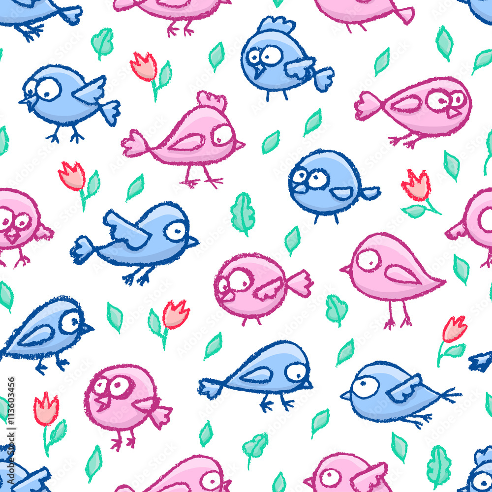 Little birds seamless pattern Little birds seamless pattern