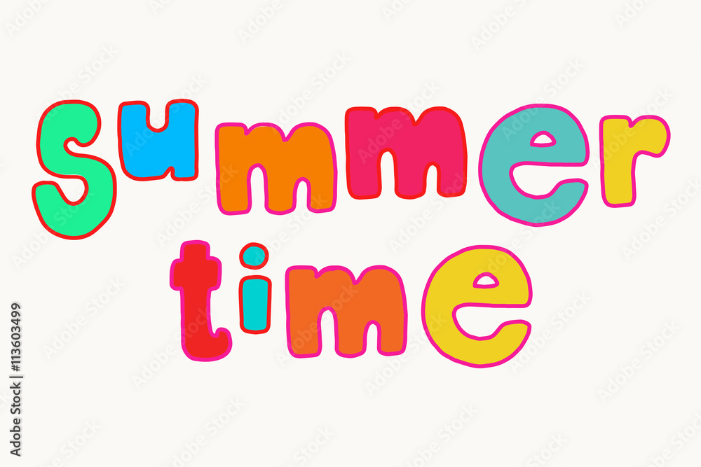 Bright Summer time lettering