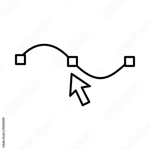 Drawing the curve icon, outline style