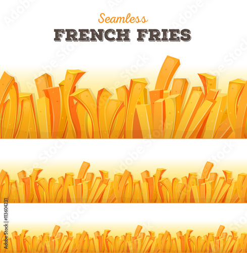 Seamless French Fries Background