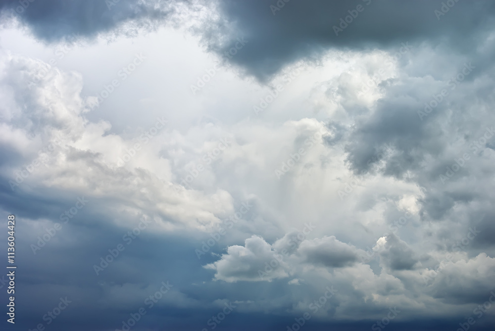 Obraz premium Beautiful rain clouds. Beautiful cloudy sky