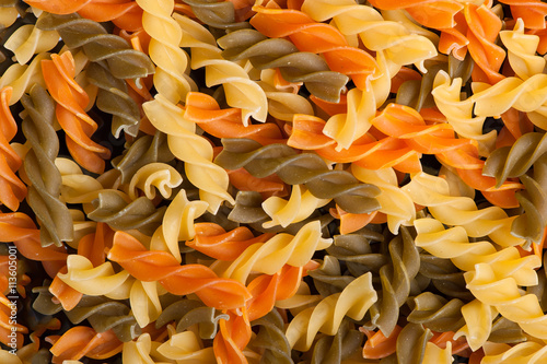 Background of colorful pasta photo