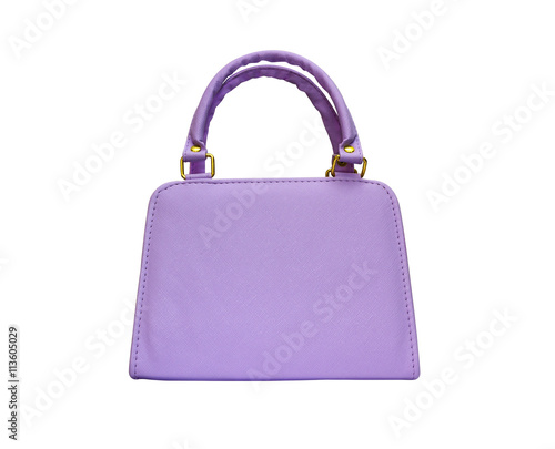 Violet woman purse isolated