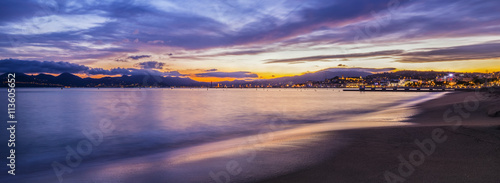 Panoramic scene of the Cannes on French Riviera 