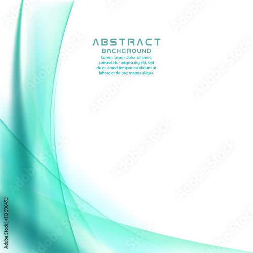 Vector abstract turquoise waves background.
