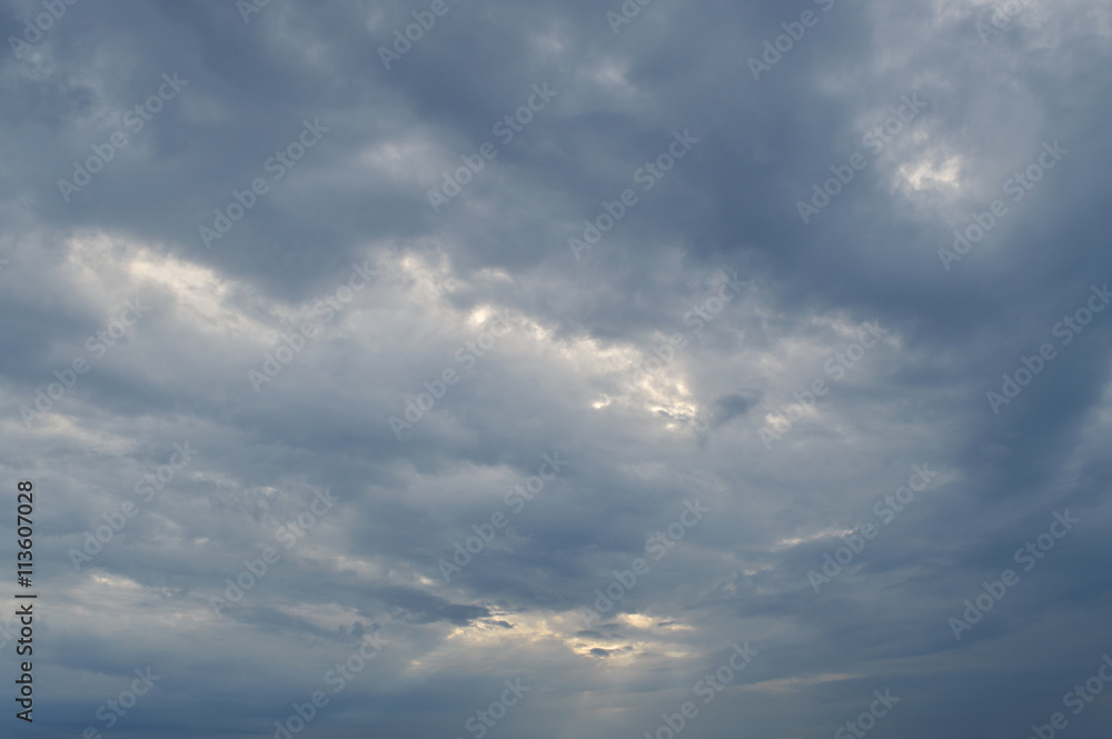 Sunset sky with clouds for background Sunset sky with clouds for background