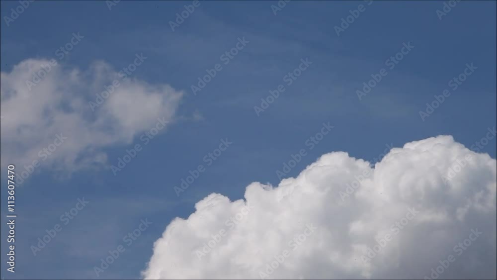 Time lapse white cloud moving in blue sky background Time lapse white cloud moving in blue sky background