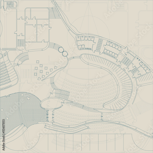 Blueprint. Architectural background.
