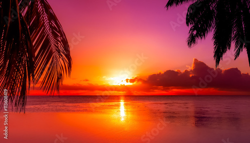 Fototapeta Zachód słońca Tahiti