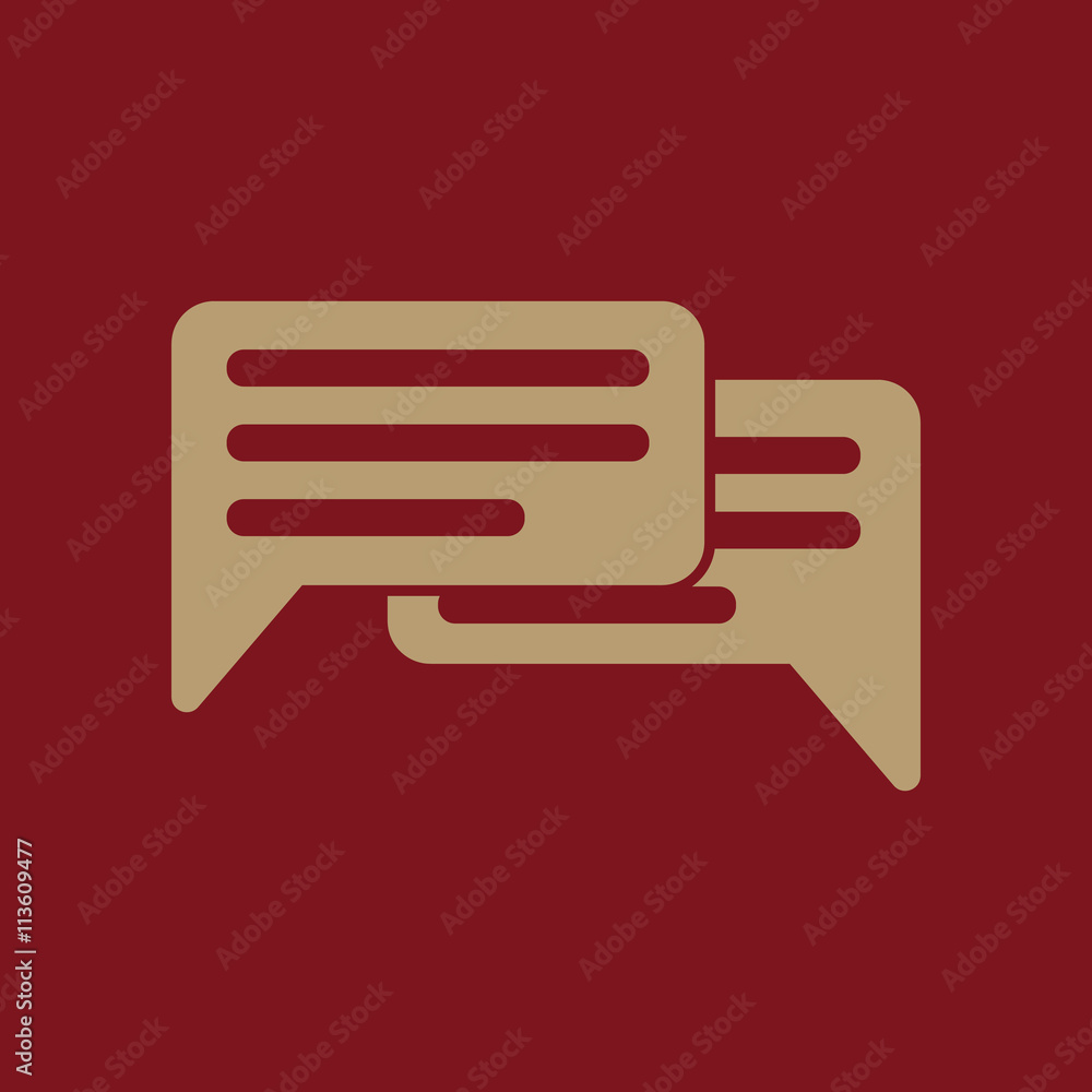 The chat icon. Internet and forum, blog, online symbol. Flat The chat icon. Internet and forum, blog, online symbol. Flat