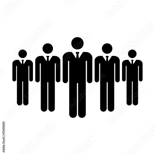 People Icon - Businessmen, Team, Group, Management Icon Glyph in Vector illustration