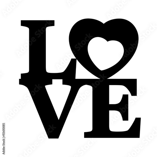 Lettering LOVE.
