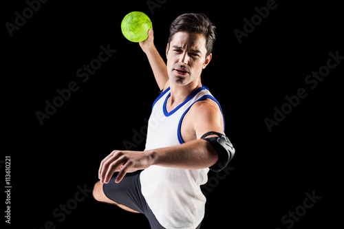 Portrait of athlete man throwing a ball  © WavebreakMediaMicro