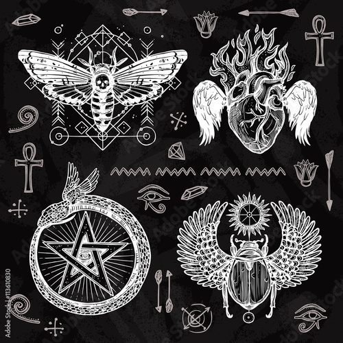 Chalkboard Tattoo Set