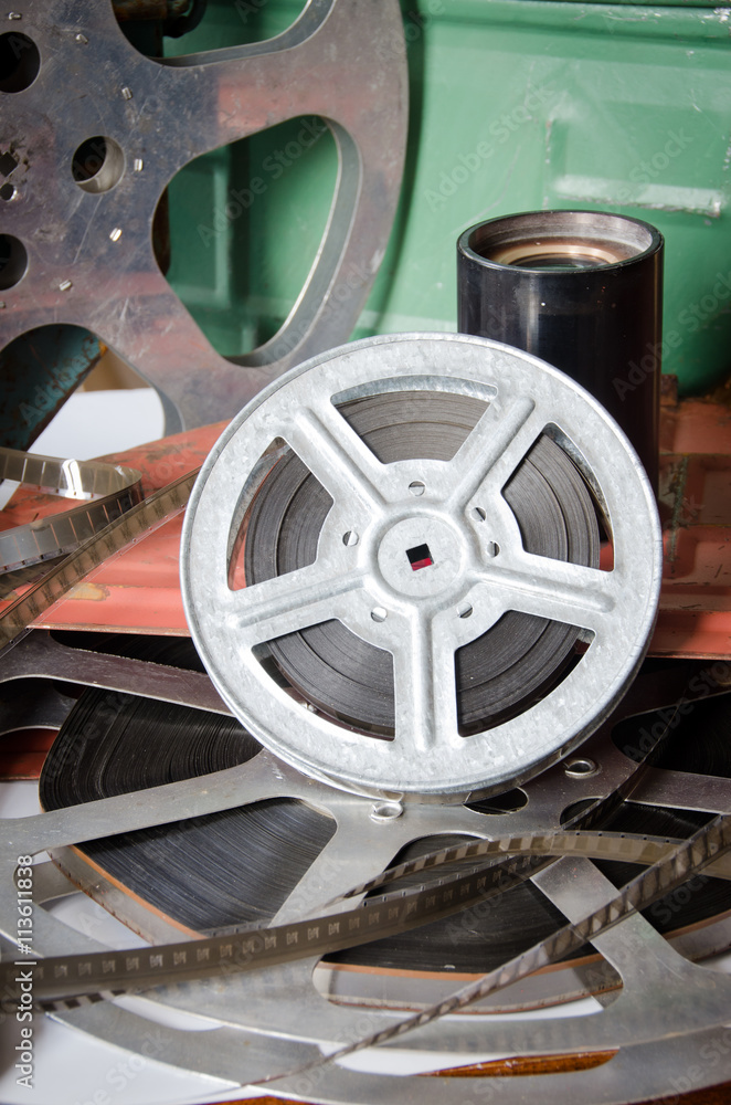 Fototapeta premium film reel cinematography closeup