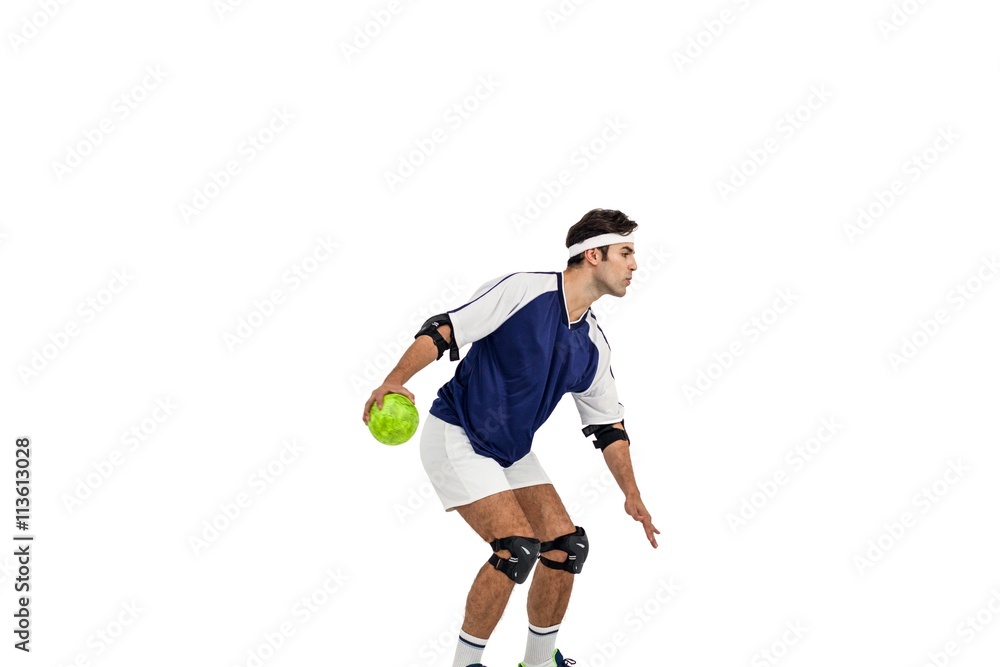 Obraz premium Sportsman throwing a ball