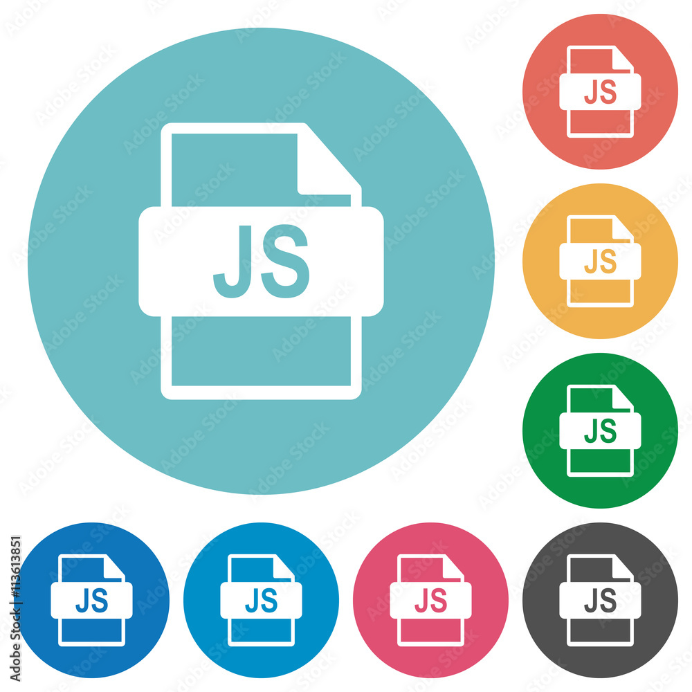 Flat JS file format icons Flat JS file format icons