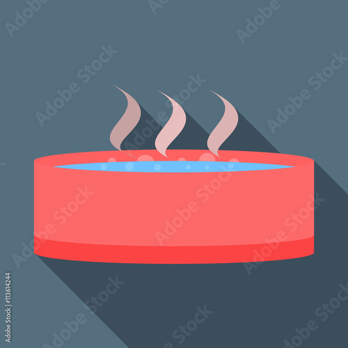 Spa or hot tub icon, flat style