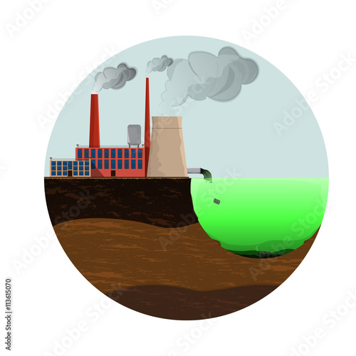 Ecology. The illustration on the theme of nature protection