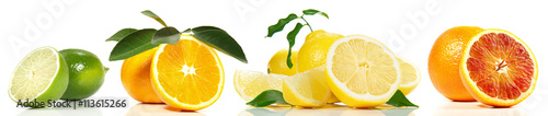 Zitrusfrüchte - Südfrüchte wie Limetten, Zitronen und Orangen photo
