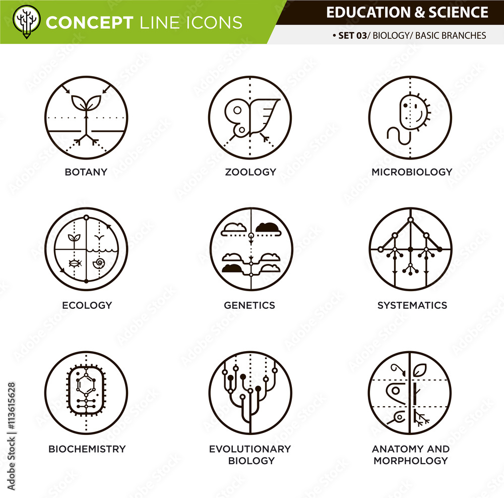Concept Line Icons Set 2 Biology Concept Line Icons Set 2 Biology