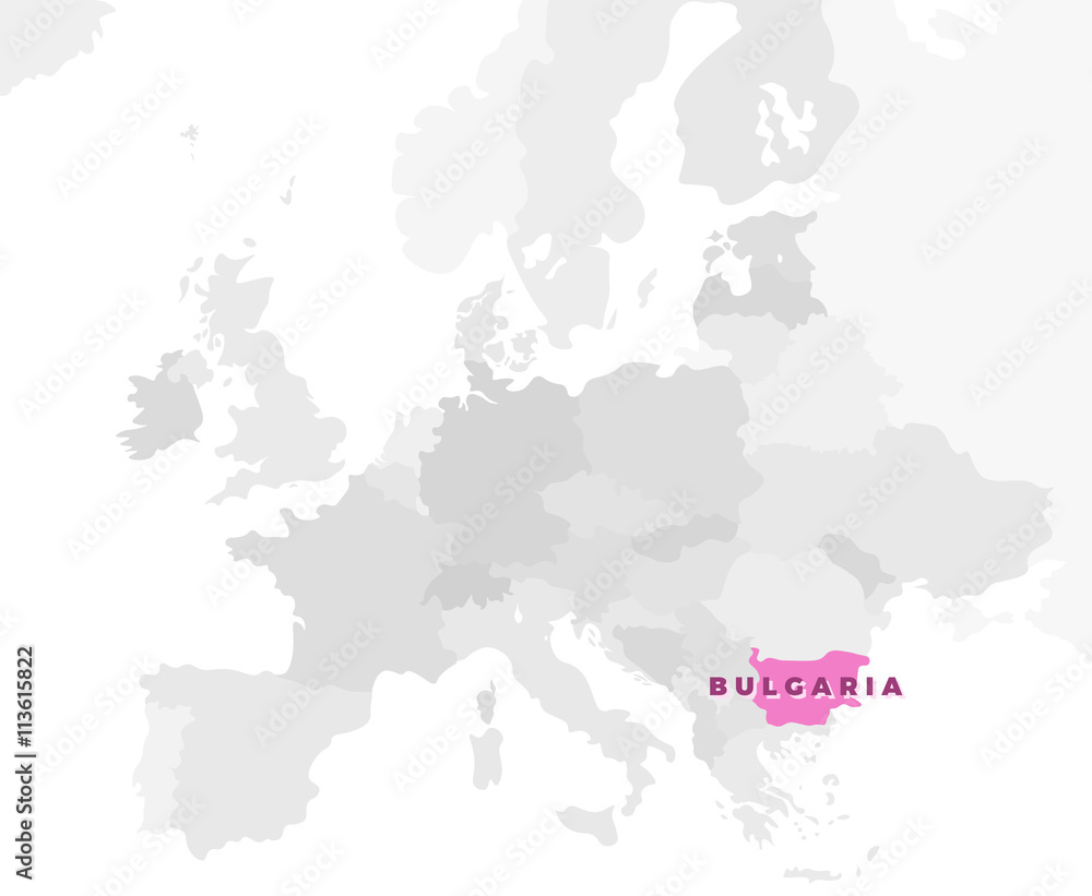 Fototapeta premium Mapa lokalizacji Bułgarii