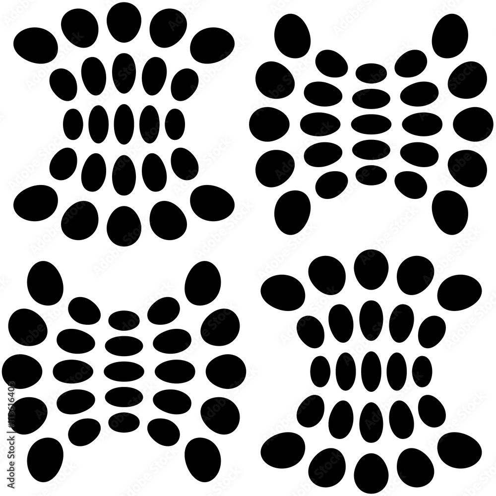 Abstract decorative polka dots and stains. Vector seamless patterns. Abstract decorative polka dots and stains. Vector seamless patterns.