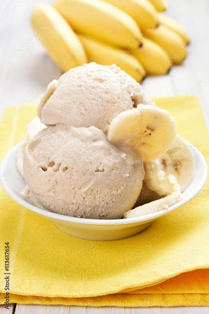 Homemade banana ice cream Homemade banana ice cream