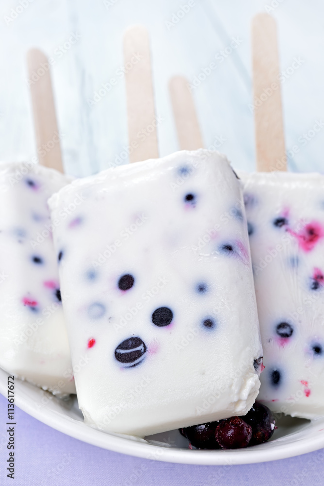 Popsicles from frozen yogurt Popsicles from frozen yogurt