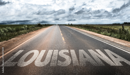 Fotografia, Obraz Louisiana written on the road