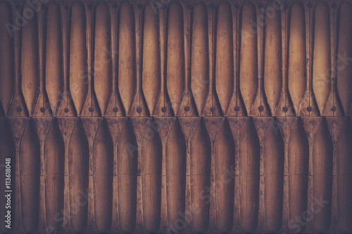 Quadro em tela texture/background: antique wooden cigar press, vintage effect