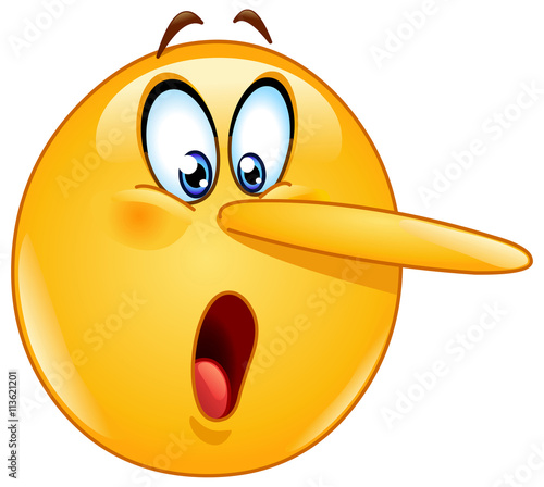 Lying face emoticon