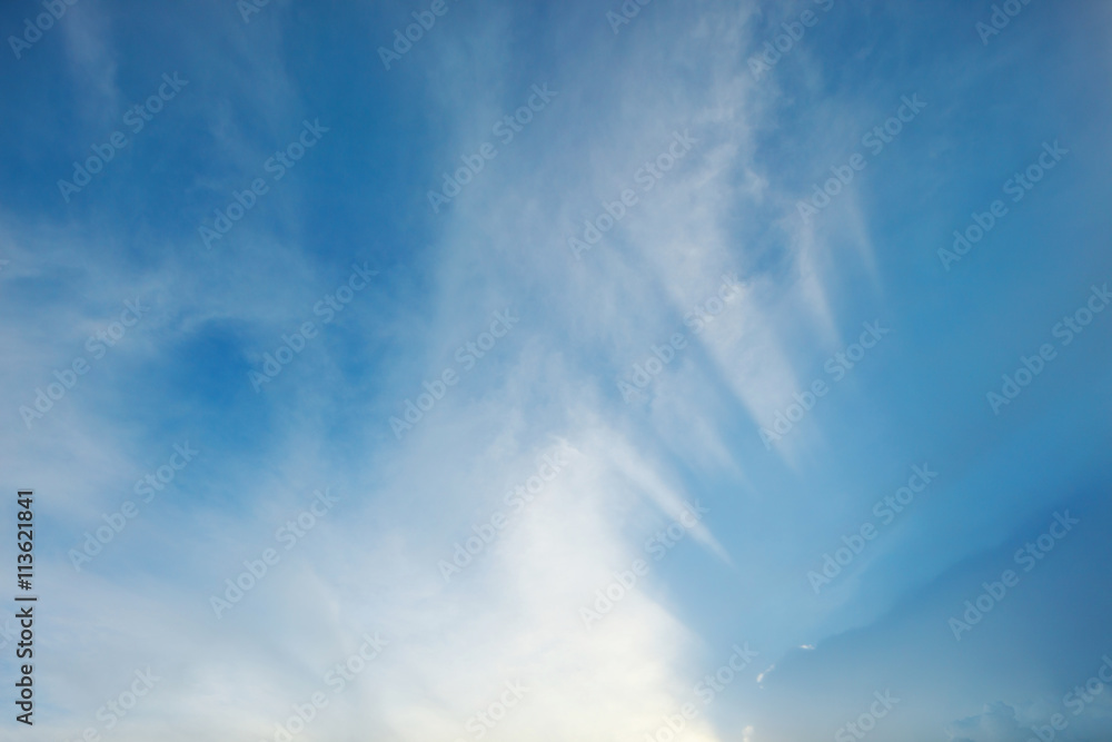 Obraz premium sky background with a nice sunset cloud