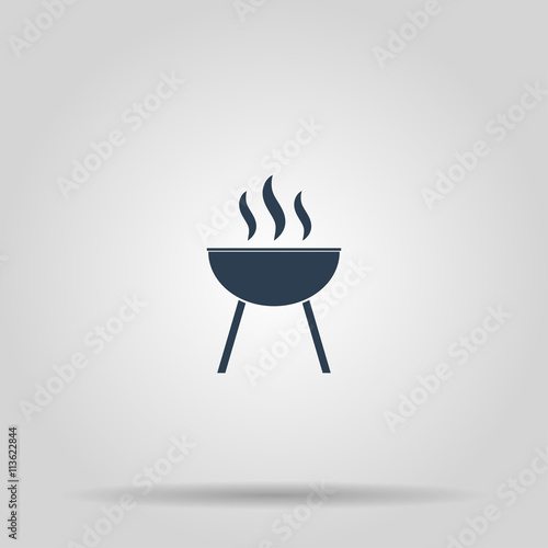 Barbecue Icon. Vector concept illustration for design