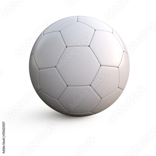 3d illustration of a white soccer ball