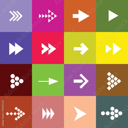 arrow set color illustration