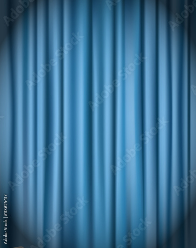 blue curtain background vector illustration