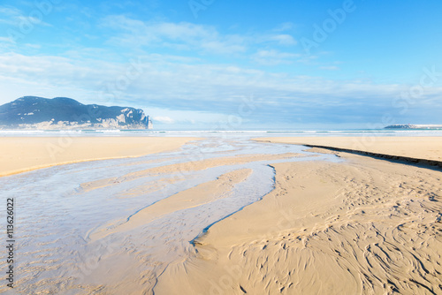 small river on the beach