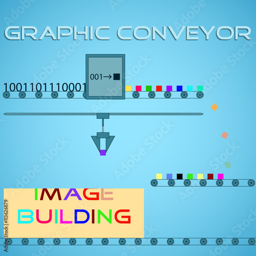 Graphic conveyor. Imaging pixel process