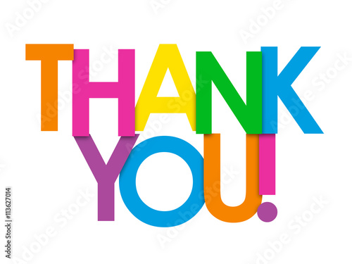 "THANK YOU" Vector Overlapping Letters Icon