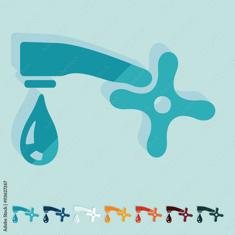 Flat design: faucet Flat design: faucet