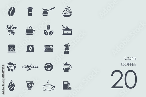Set of coffee icons