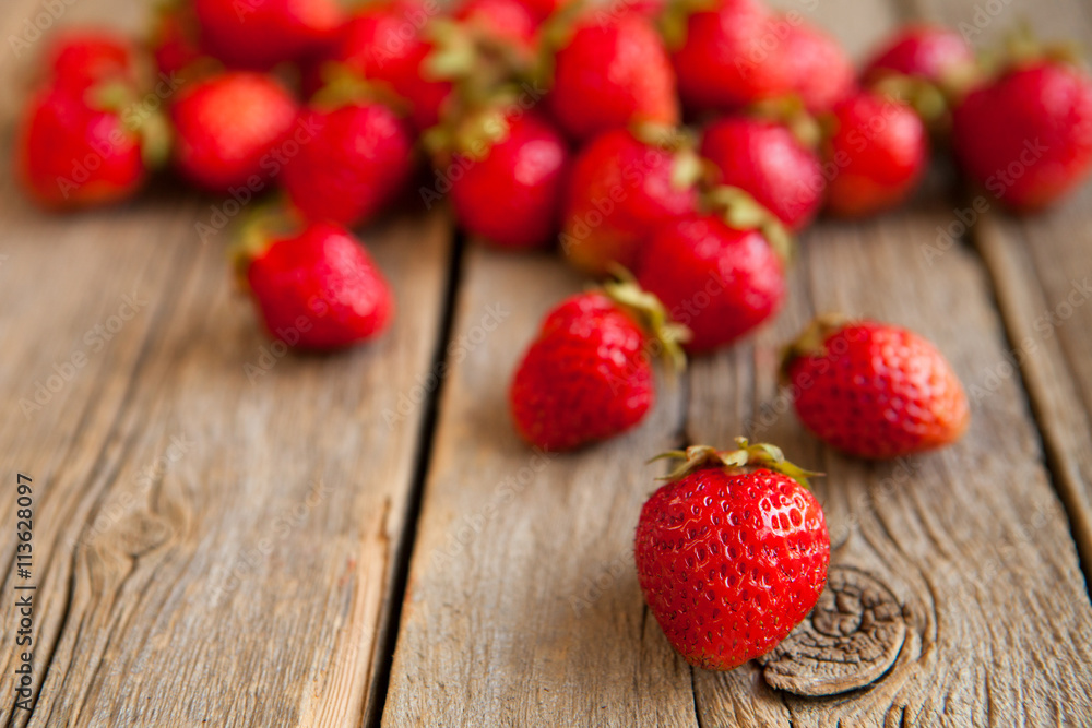Fresh strawberries, selective focus. Close Up Fresh strawberries, selective focus. Close Up