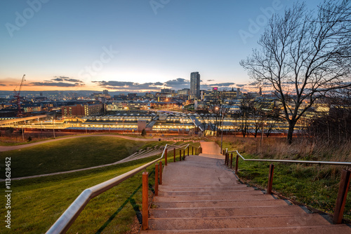 Fototapeta Panorama centrum miasta Sheffield, South Yorkshire, Anglia Wielka Brytania
