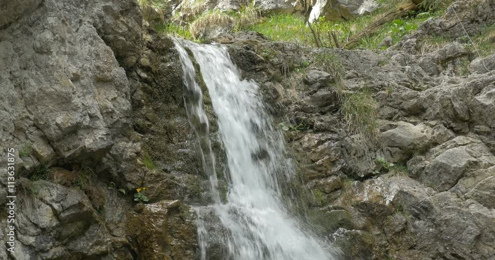 4K, Kvacianska Dolina Waterfall, Slovakia - Untouched and flat material, watch also for the graded version 4K, Kvacianska Dolina Waterfall, Slovakia - Untouched and flat material, watch also for the graded version