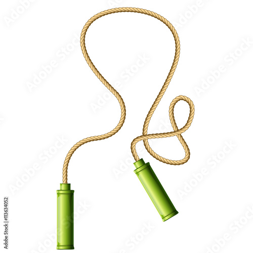 Skipping rope (jump-rope) isolated on white