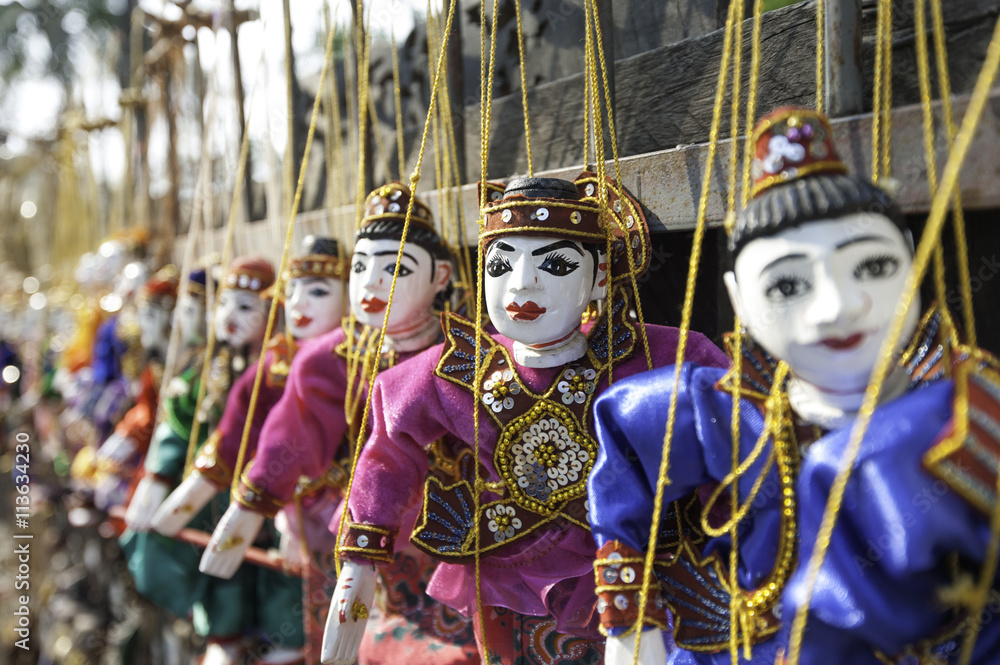 String Puppet tradition dolls in Myanmar